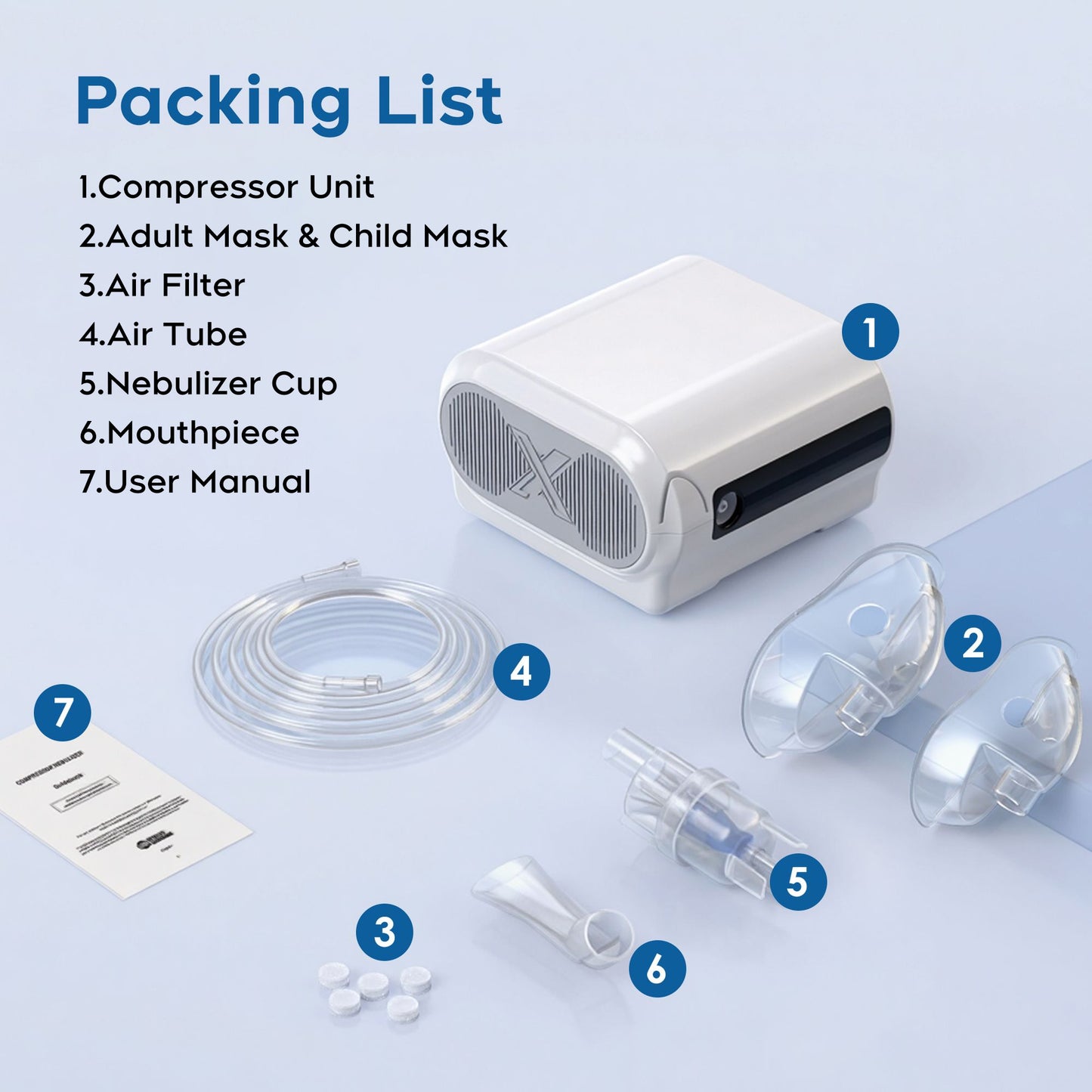 Audeal Smart Digital Display Nebulizer Machine for Adults and Kids, HEART NEBULIZER for Home Use