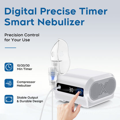 Audeal Smart Digital Display Nebulizer Machine for Adults and Kids, HEART NEBULIZER for Home Use