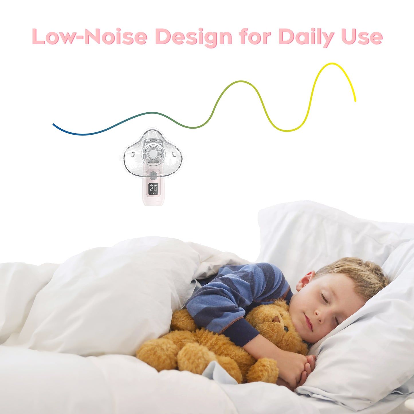 HERTURTI Smart Digital Display Portable Nebulizer for Adults and Kids, MISTY NEBULIZER with Mouthpiece and Mask - Rechargeable Nebulizer for Travel and Home Use, Take-Along Nebulizer for Kids